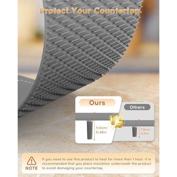 Portable Electric Silicone Food Warming Mat with Child safety Lock, Color Blue - Picture 14 of 16